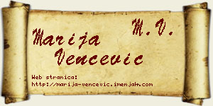 Marija Venčević vizit kartica